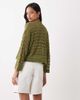 Miss Selfridge Miss Selfridge open crochet stitch sweater in olive-Green - 4