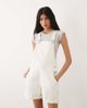 Miss Selfridge Miss Selfridge overall romper in ecru-Blue - 1