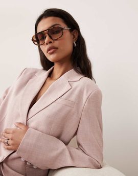 Miss Selfridge Miss Selfridge oversized blazer in pink - part of a set