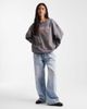 Miss Selfridge Miss Selfridge oversized flower graphic sweatshirt-Gray - 3