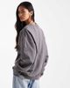 Miss Selfridge Miss Selfridge oversized flower graphic sweatshirt-Gray - 4