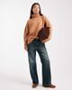 Miss Selfridge Miss Selfridge oversized turtle neck slit hem sweater in camel-Neutral - 2