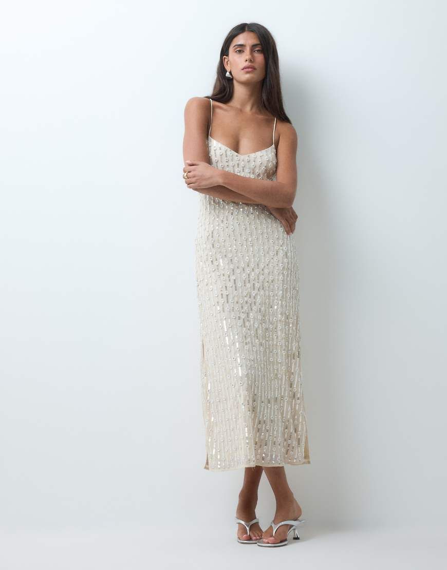 miss selfridge beaded dress Satin Mother of the neckline and beautiful bead tudor era Select Shoe size:39