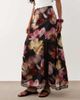 Miss Selfridge Miss Selfridge picot trim midi skirt in blurred floral-Multi - 2
