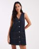 Miss Selfridge Miss Selfridge pinafore denim dress in indigo-Navy - 4