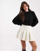 Miss Selfridge Miss Selfridge pleated knit mini skirt in cream-White - 1