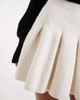 Miss Selfridge Miss Selfridge pleated knit mini skirt in cream-White - 3