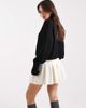 Miss Selfridge Miss Selfridge pleated knit mini skirt in cream-White - 4