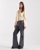 Miss Selfridge Miss Selfridge pointelle faux pearl detail sweater in buttermilk-Yellow - 3