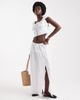 Miss Selfridge Miss Selfridge poplin maxi skirt in white - part of a set-Red - 1