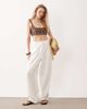 Miss Selfridge Miss Selfridge premium sequined beach bra top in chocolate-Brown - 2