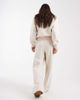 Miss Selfridge Miss Selfridge premium wide leg sweatpants in oatmeal - part of a set-Neutral - 3