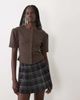 Miss Selfridge Miss Selfridge puff sleeve button down top in chocolate brown - part of a set - 3