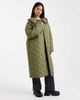 Miss Selfridge Miss Selfridge quilted liner maxi coat in khaki green - 2
