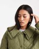 Miss Selfridge Miss Selfridge quilted liner maxi coat in khaki green - 3