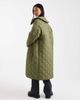 Miss Selfridge Miss Selfridge quilted liner maxi coat in khaki green - 4