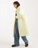 Miss Selfridge Miss Selfridge quilted maxi coat in buttermilk-Yellow - 4