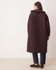 Miss Selfridge Miss Selfridge quilted maxi coat in plum-Purple - 3