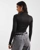 Miss Selfridge Miss Selfridge rhinestone bodysuit in black-Brown - 4