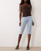 Miss Selfridge Miss Selfridge ribbed capri pants in blue polka dot - part of a set - 1