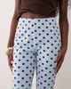Miss Selfridge Miss Selfridge ribbed capri pants in blue polka dot - part of a set - 3