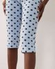 Miss Selfridge Miss Selfridge ribbed capri pants in blue polka dot - part of a set - 4