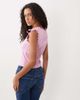 Miss Selfridge Miss Selfridge ribbed sleeveless keyhole top in mauve-pink - 4