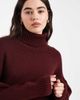Miss Selfridge Miss Selfridge roll neck split hem sweater in plum-Red - 2