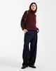 Miss Selfridge Miss Selfridge roll neck split hem sweater in plum-Red - 3