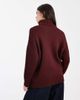 Miss Selfridge Miss Selfridge roll neck split hem sweater in plum-Red - 4