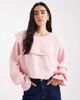 Miss Selfridge Miss Selfridge ruffle collar balloon sleeve sweater in soft pink - 1