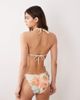 Miss Selfridge Miss Selfridge ruffle edge triangle bikini top in chain print-Multi - 3