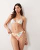 Miss Selfridge Miss Selfridge ruffle edge triangle bikini top in chain print-Multi - 4