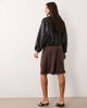 Miss Selfridge Miss Selfridge satin and lace bermuda short in chocolate-No color - 4
