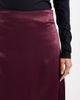 Miss Selfridge Miss Selfridge satin and lace bias maxi skirt in fig-Purple - 3