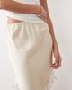 Miss Selfridge Miss Selfridge satin asymmetric maxi skirt in buttermilk-Yellow - 4