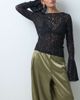 Miss Selfridge Miss Selfridge satin balloon pants in khaki-Green - 3