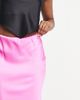 Miss Selfridge Miss Selfridge satin bias cut midi skirt in hot pink - 4