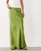 Miss Selfridge Miss Selfridge satin bias maxi skirt in green polka dot print - 2