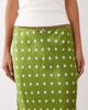 Miss Selfridge Miss Selfridge satin bias maxi skirt in green polka dot print - 4
