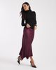 Miss Selfridge Miss Selfridge satin handkerchief hem midi skirt in fig-Purple - 1