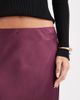 Miss Selfridge Miss Selfridge satin handkerchief hem midi skirt in fig-Purple - 2