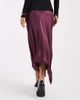 Miss Selfridge Miss Selfridge satin handkerchief hem midi skirt in fig-Purple - 3