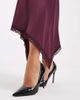 Miss Selfridge Miss Selfridge satin handkerchief hem midi skirt in fig-Purple - 4