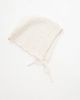 Miss Selfridge Miss Selfridge scallop detail pointelle bonnet in cream-White - 2