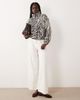 Miss Selfridge Miss Selfridge scallop detail windbreaker in zebra-MULTI - 2
