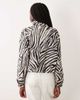 Miss Selfridge Miss Selfridge scallop detail windbreaker in zebra-MULTI - 3