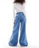 Miss Selfridge Miss Selfridge seam detail flared jeans in mid wash-Blue - 3