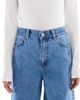 Miss Selfridge Miss Selfridge seam detail flared jeans in mid wash-Blue - 4
