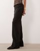 Miss Selfridge Miss Selfridge seam detail wide leg tailored pants with cuffed hem in black - 2